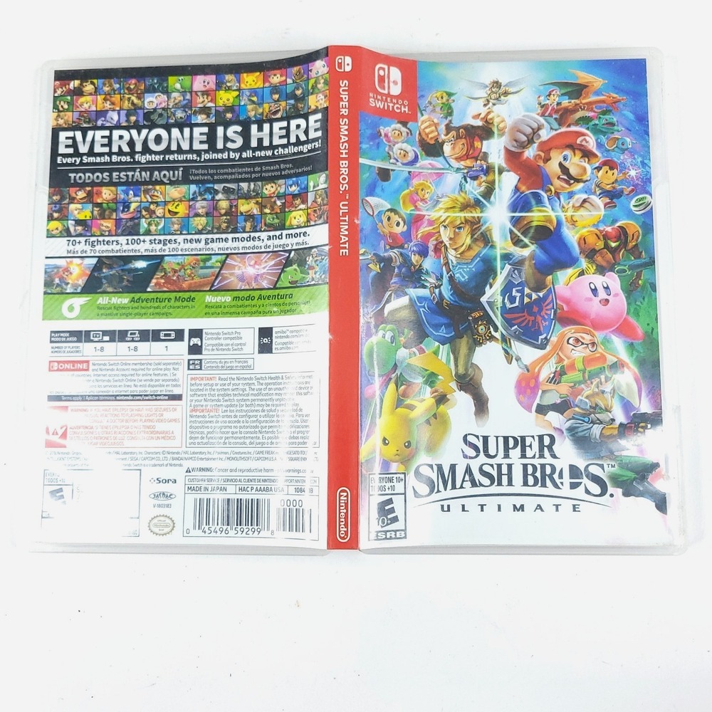 Super Smash Bros Ultimate Nintendo Switch Case Only No Game